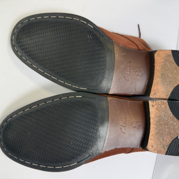Clarks Brown Suede Derby Shoes Mens 9.5 main image 5